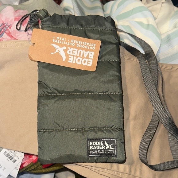 Eddie Bauer Other - Eddie Bauer Olive Quilted Pouch